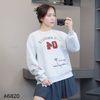 Áo sweater C20 thêu chữ los angeles Cotton Classic /  GHI