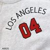 Áo sweater C20 thêu chữ los angeles Cotton Classic /  GHI