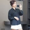 Áo sơ mi tơ lụa Style Hàn - FREESIZE ( T30 trắng - D30 Đen )