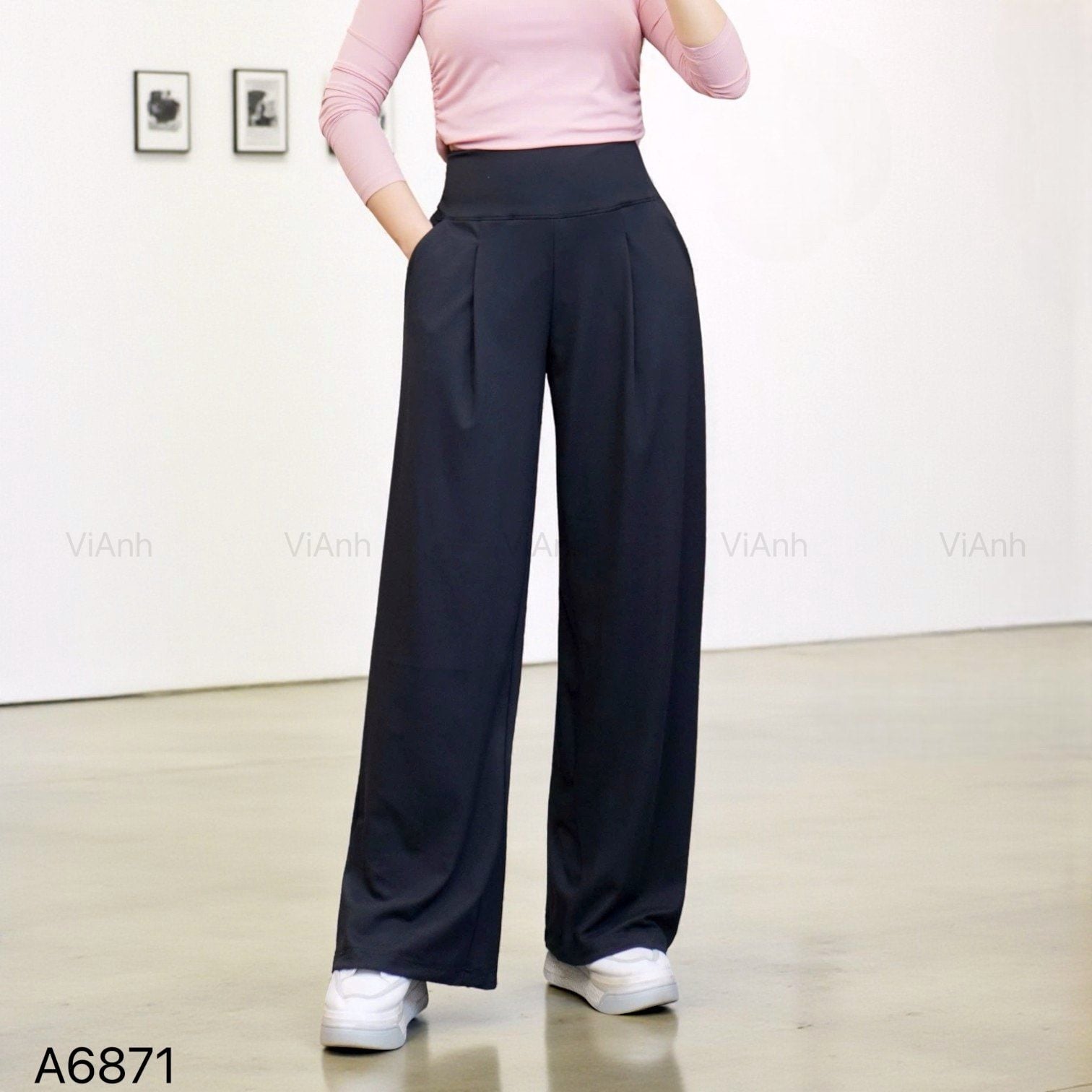 Quần dài ống rộng style US UK Harmony / D1 đen, D2 xanh, D3 nâu, D4 be xám