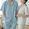 Bộ pijama ngắn tay quần đùi Allsum / A92 xanh dương, A93 vàng , A94 xanh xám