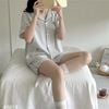 Bộ pijama ngắn tay quần đùi Allsum / A92 xanh dương, A93 vàng , A94 xanh xám