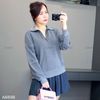 Áo sweater style US / A5 xanh lá , A6 hồng , A7 trắng kem , A8 xám