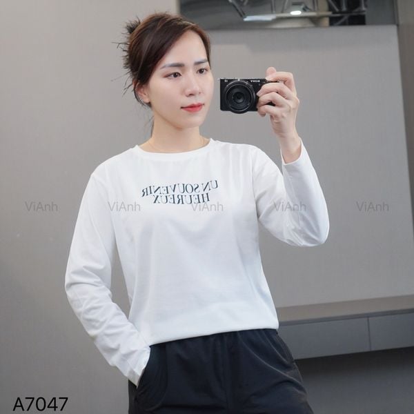 Áo thun dài tay in chữ style Hàn / Size: Free / CHỮ VÀNG D46 / CHỮ ĐEN D47