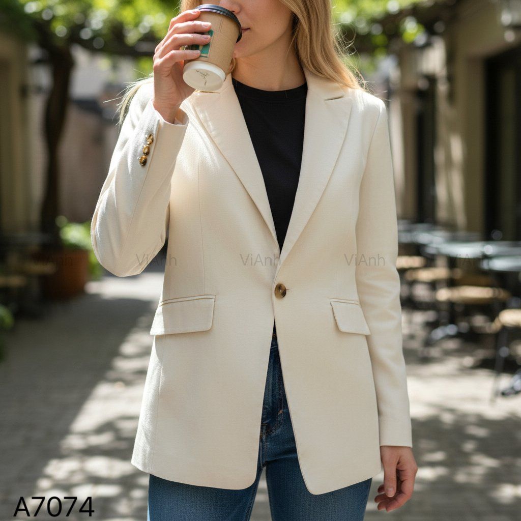Áo vest style US UK / TRẮNG KEM