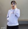 Áo hoodie in chữ style US UK / C10 trắng - C11 tím - C12 xám - C14 đen