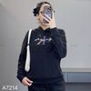Áo hoodie in chữ style US UK / C10 trắng - C11 tím - C12 xám - C14 đen