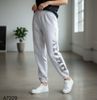 Quần jogger nỉ in chữ bạc style US UK / ĐỎ D27 - XÁM D28 - XANH NHẠT D29