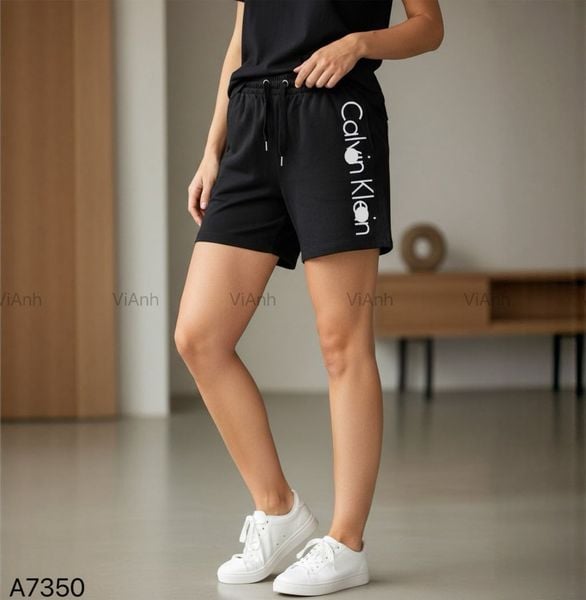 Quần K255 short in chữ style US UK A7350 / ĐEN