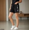 Quần short in chữ style US UK / ĐEN