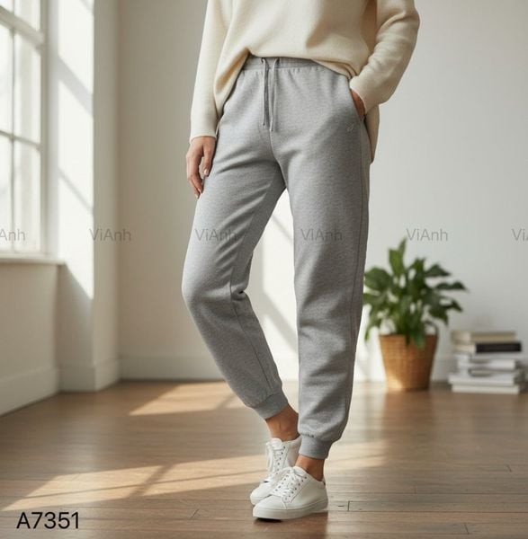 Quần nỉ ống bo style US UK / XÁM