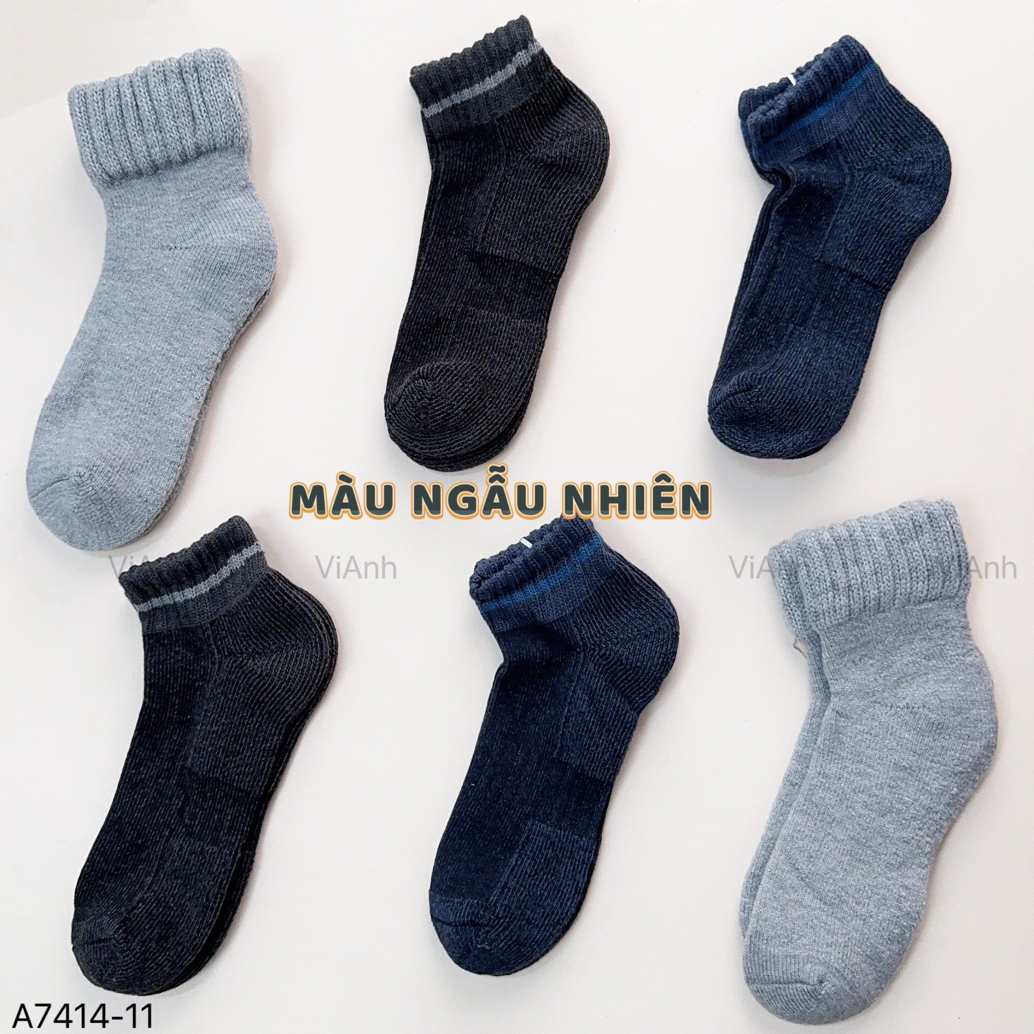 Set 6 đôi tất cổ vừa loại dày Uni / / ( 2-3 KIỂU )