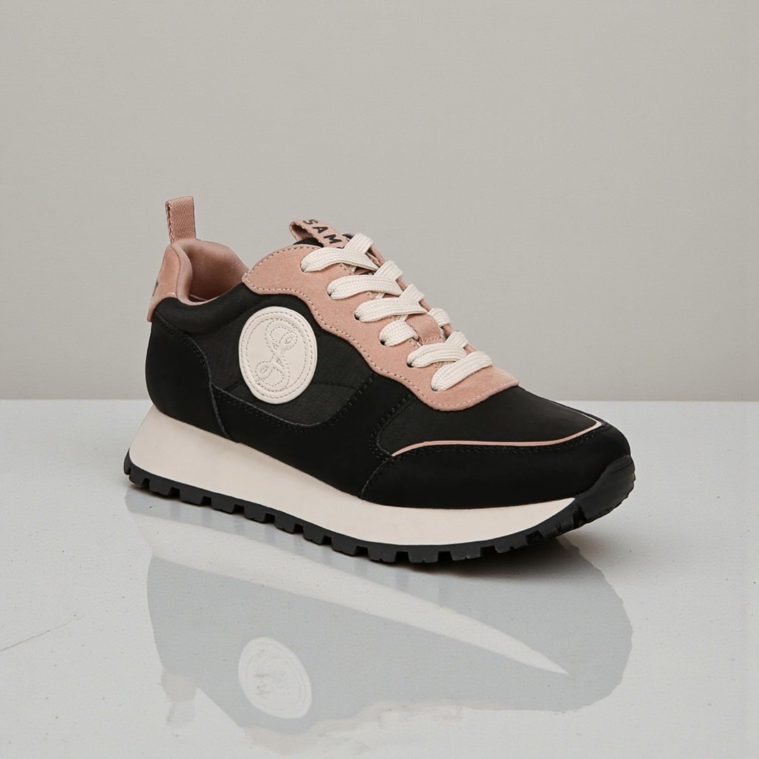 Giày thể thao phối màu S&L style US UK / Đen hồng