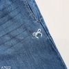 Quần bò jeans ống suông thêu nơ style US UK Q22