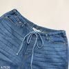 Quần bò jeans ống suông đính tán túi style US UK / Size: M / XANH