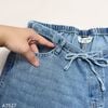 Quần bò jeans ống suông dây rút cạp style US UK