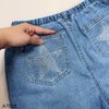 Quần bò jeans đính đá ngôi sao style US UK