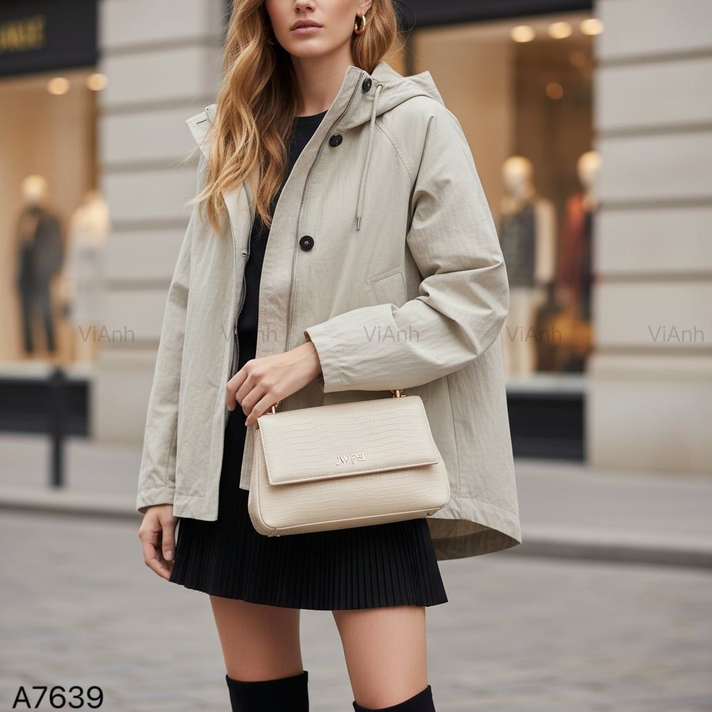 Áo E135 khoác gió phom rộng style Hàn A7639 / Xám