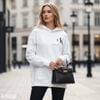 Áo hoodie in chữ đen style US UK / TRẮNG - XÁM