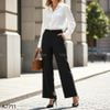 Quần ống suông cạp chun style Hàn