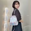 Balo hoạ tiết gấu Teddy S507 / 22 x 24 / TRẮNG XANH VIỀN HỒNG