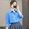 Áo sơmi style Hàn A6029 / FreeSize / XANH ĐẬM A29