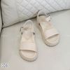 Dép sandal da thật style Âu Mỹ K39 / KEM