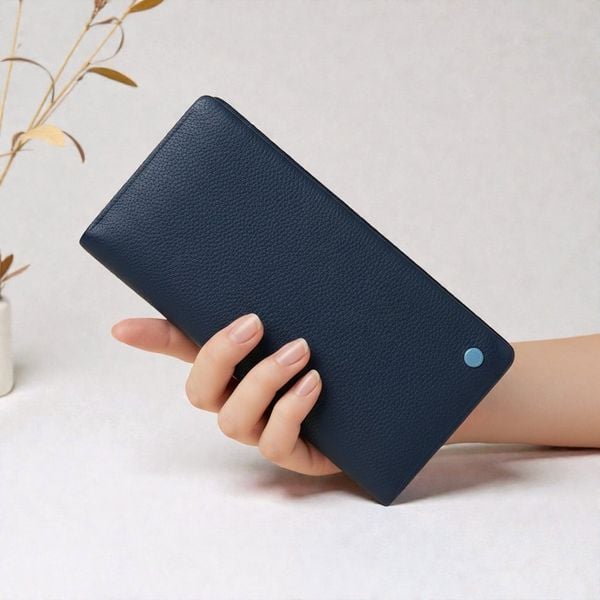 Ví dài da thật X102 / 20x10 / XANH