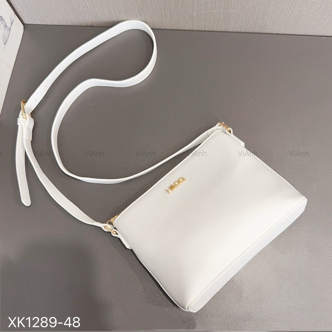 Túi xách V89 style Âu Mỹ chữ nhật đeo chéo XK1289 / 22x18 / TRẮNG