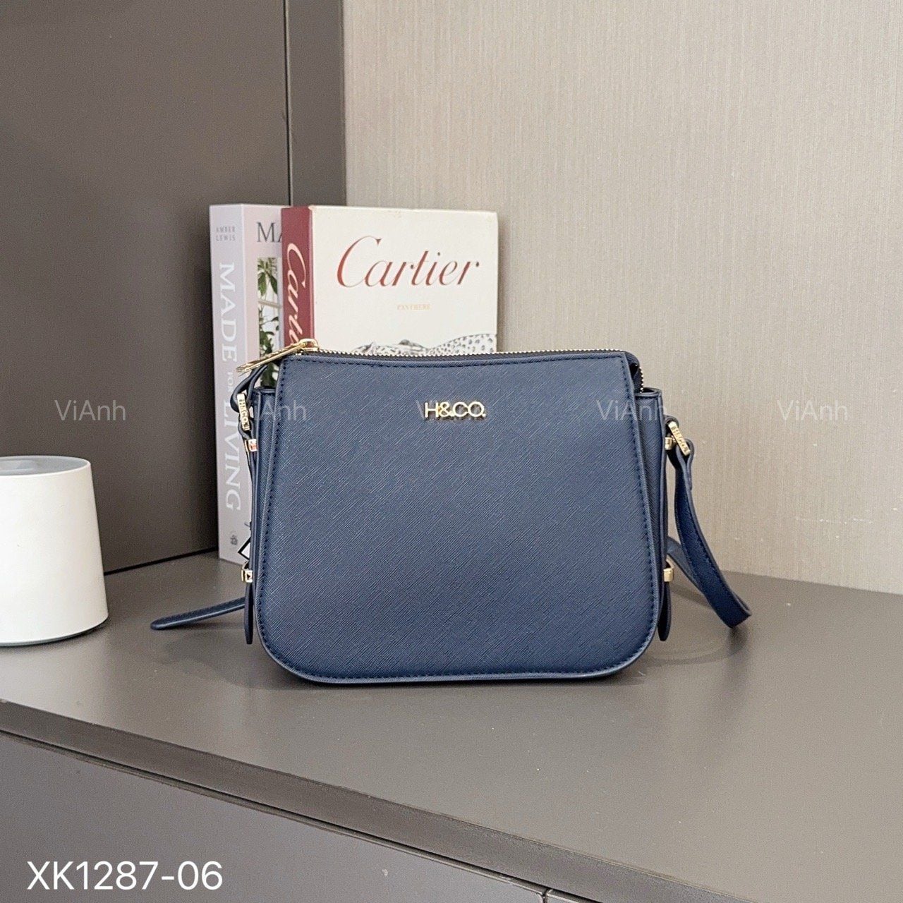 Túi xách H7 style Âu Mỹ chữ nhật đeo chéo XK1287 / 21x17 / XANH