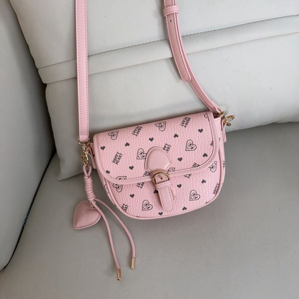 Túi S55H đeo chéo Happy Heart CĐC, CHR S55-04 / n22 c14 / HỒNG