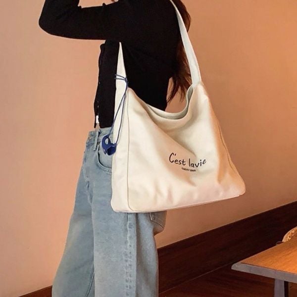 Túi S19K xách tay Chio'2nd xách tay, KCH S19-48 / m30 đ34 c32 / TRẮNG KEM