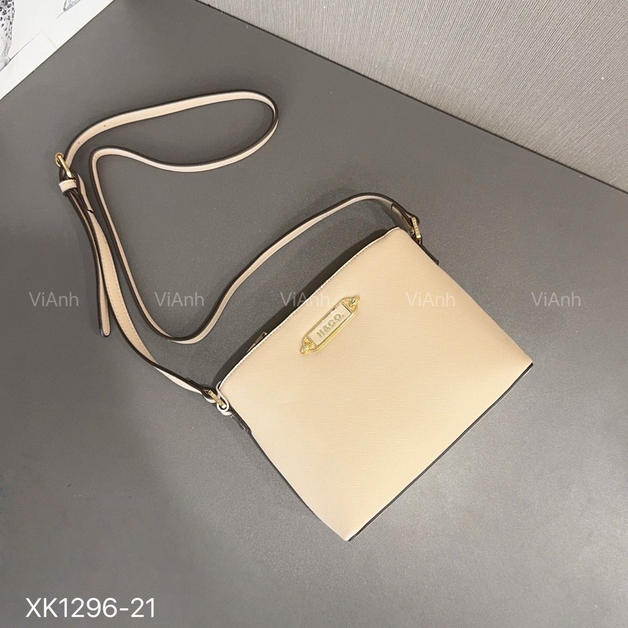Túi xách H6 style Âu Mỹ chữ nhật đeo chéo XK1296 / 22x17 / BE