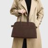 Túi B198 The Row xách tay da lộn TX9993 / m24 đ38 c24 / NÂU