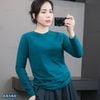 Áo thun dài tay trẻ em (phom rộng) túi ngực style US A6140 / XANH LÁ