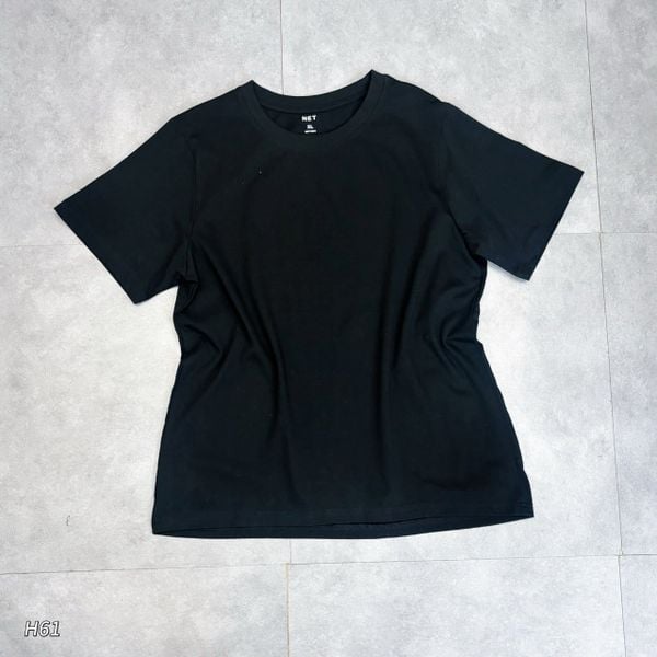 Áo thun ngắn tay in hình lưng H61 / ĐEN