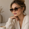 Kính mát style Âu S497 / NÂU - ĐEN