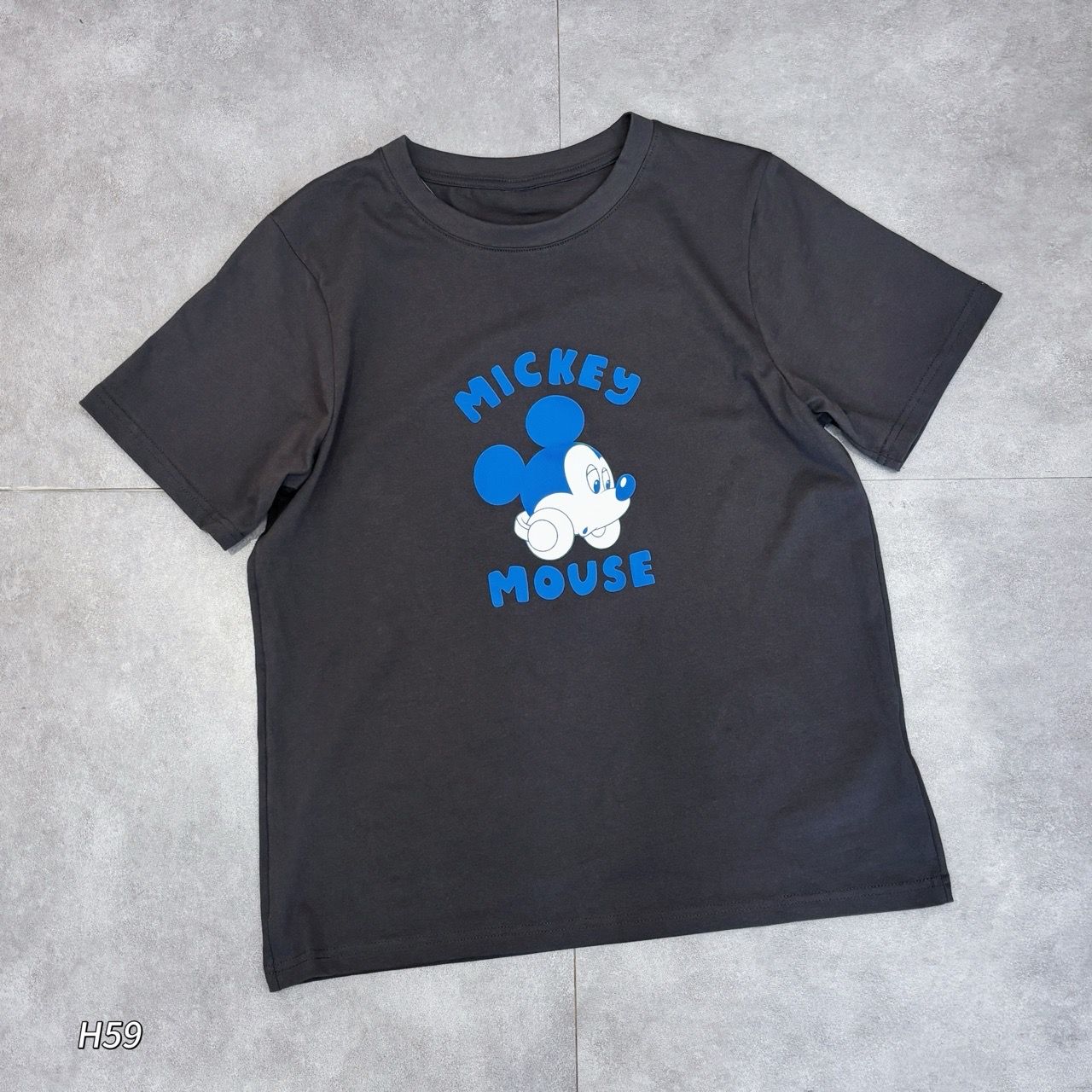 Áo thun ngắn tay in hình MICKEY H59 / NÂU