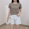 Áo thun ngắn tay cổ tròn style Nhật / D199 D200 D201 D202 D203 D216