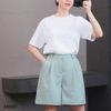 Quần đùi ống rộng xuất Hàn A6082 // XANH BẠC HÀ Q82