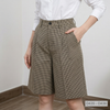 Quần Short lửng style Hàn / D435 NÂU KẺ - D436 XÁM KẺ
