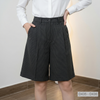 Quần Short lửng style Hàn / D435 NÂU KẺ - D436 XÁM KẺ