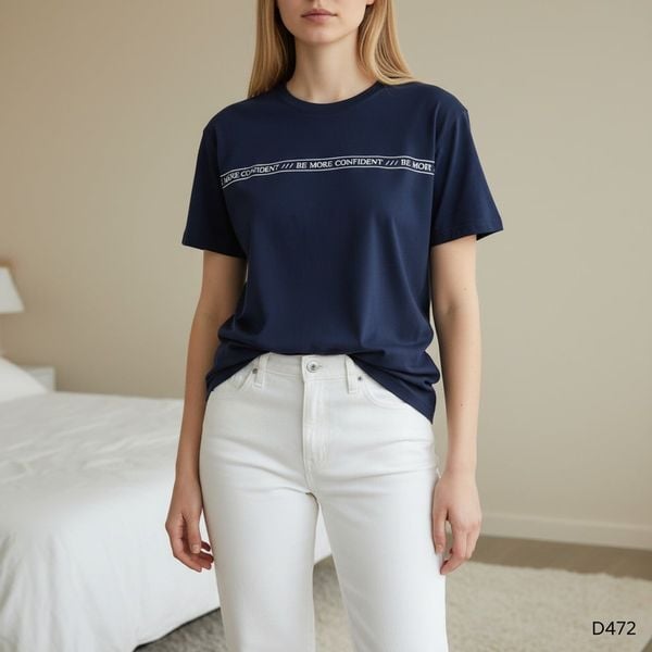 Áo thun in chữ ngang NET / ĐEN