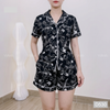 Bộ ngủ ngắn tay siêu mát Vic style US UK