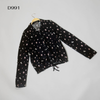 Áo sơ mi bo gấu style US D991 / ĐEN HOA