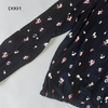 Áo sơ mi bo gấu style US D991 / ĐEN HOA