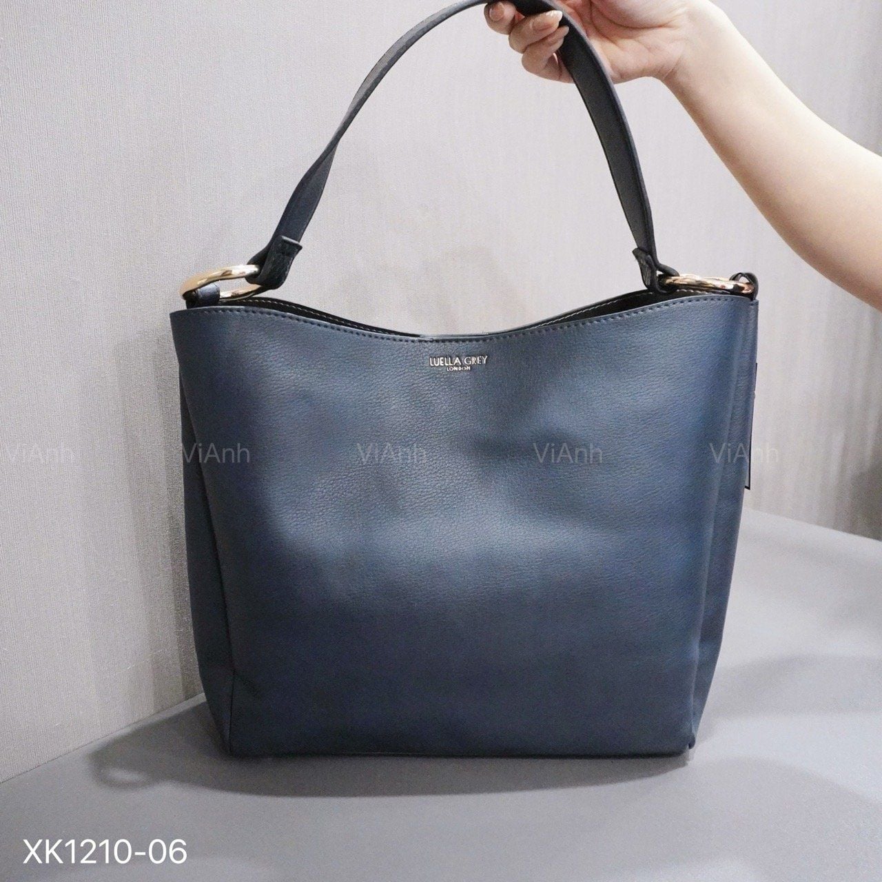 Totebag X10 xuất Âu phom cánh dơi khoác vai XK1210 / m39 đ32 c31 / XANH ĐEN