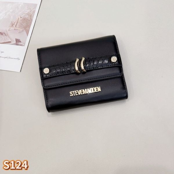 Ví ngắn dạng gập SM / 12.5x11 / ĐEN