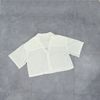 Áo ngắn tay croptop Style Âu Mỹ F550 / TRẮNG