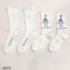 SET 4 đôi tất cao cổ U.ni / hoạ tiết hoạt hình ngẫu nhiên / SÁNG MÀU ( H73 )